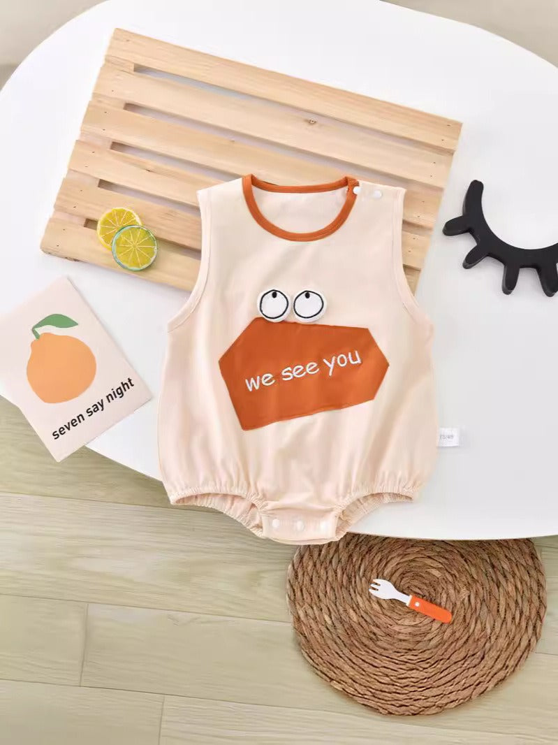 We See You Baby Romper – Soft Cotton Unisex Outfit for Boys & Girls