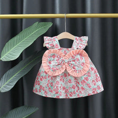 Infinity Bow Girls Cotton Dress – Comfortable Party and Casual Wear