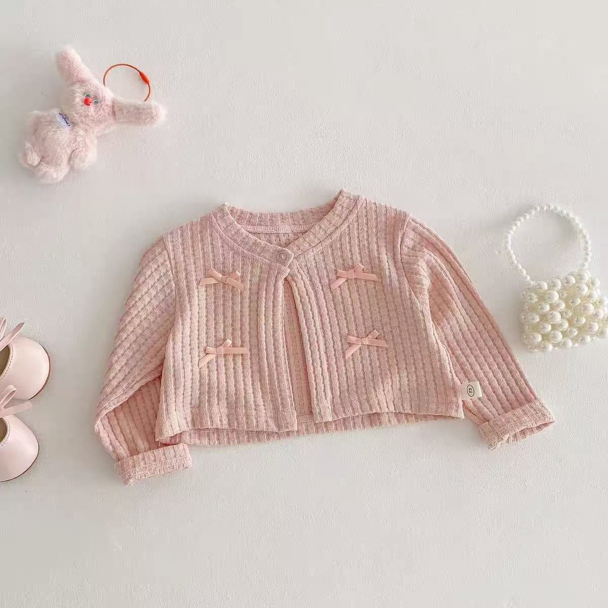 Iris Love Girls Cardigan Romper Dress – Soft Cotton Blend Outfit