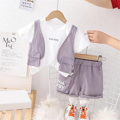 Jacket Style Boys Two-Piece Set – Soft Cotton Casual Outfit for Everyday Wear