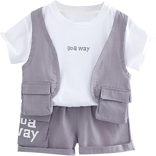 Jacket Style Boys Two-Piece Set – Soft Cotton Casual Outfit for Everyday Wear