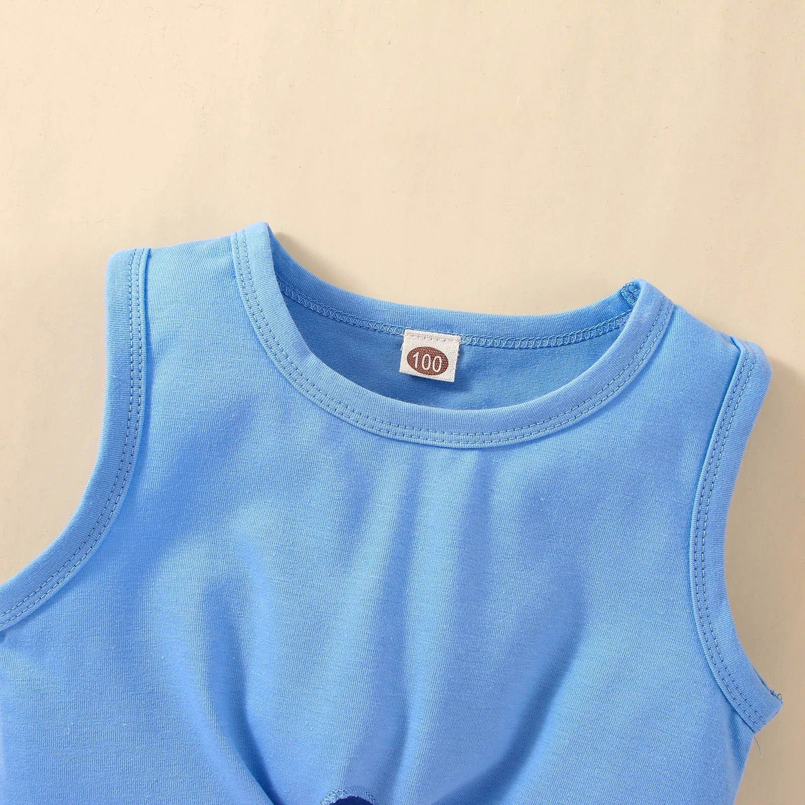 Knotty Stripes Girls Duo Set – Cotton Blend Two-Piece Outfit for Casual and Play