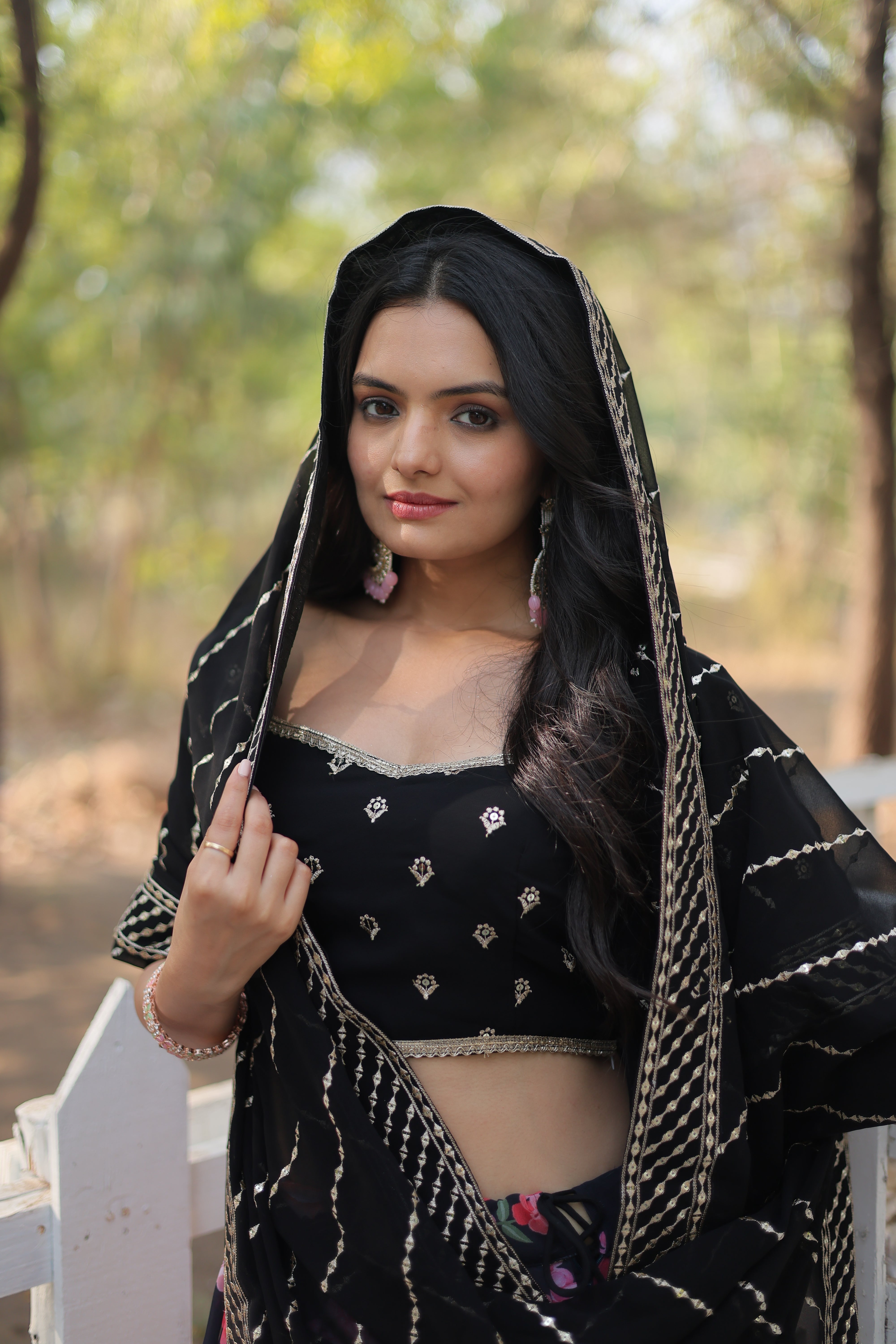 Digital Printed Faux Georgette Lehenga with Heavy Sequins & Embroidery | Elegant Ethnic Wear