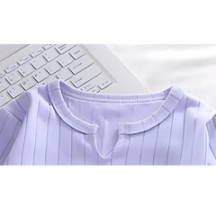 Lavender Girls Simplicity Top – Soft Cotton Blend Casual Long Sleeve Shirt