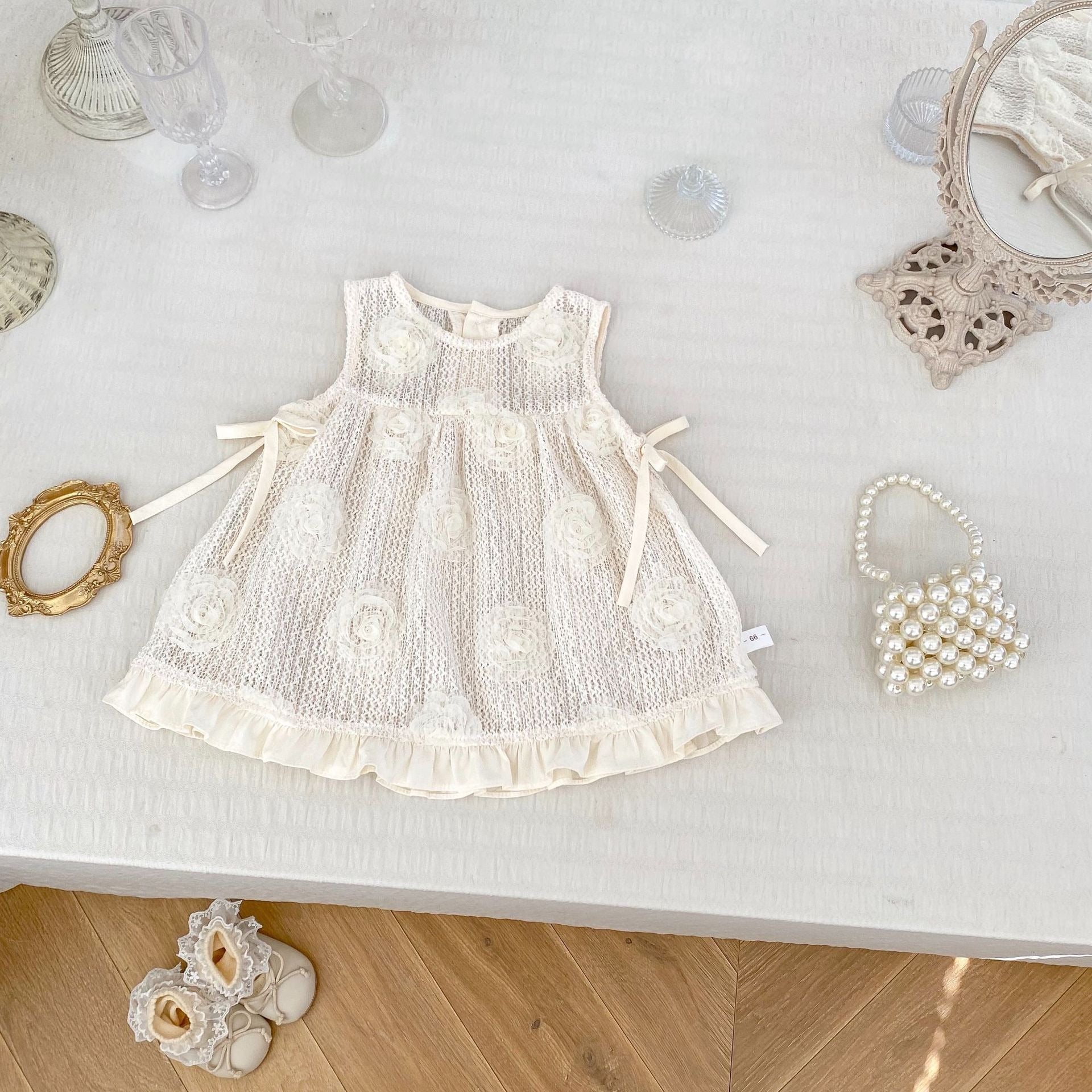 Layla 2-in-1 Baby Girls Romper and Dress Set – Soft Cotton Blend Outfit