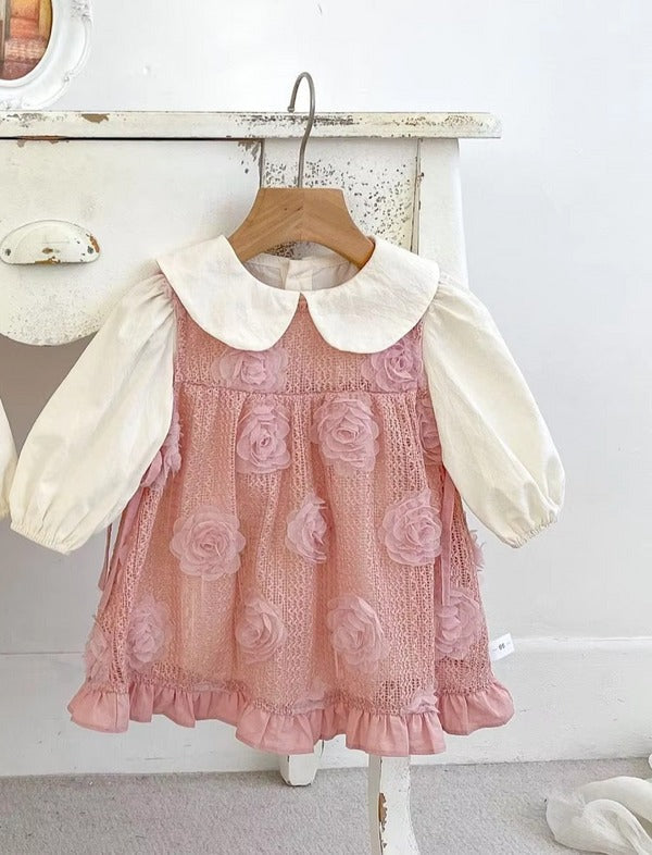 Layla 2-in-1 Baby Girls Romper and Dress Set – Soft Cotton Blend Outfit