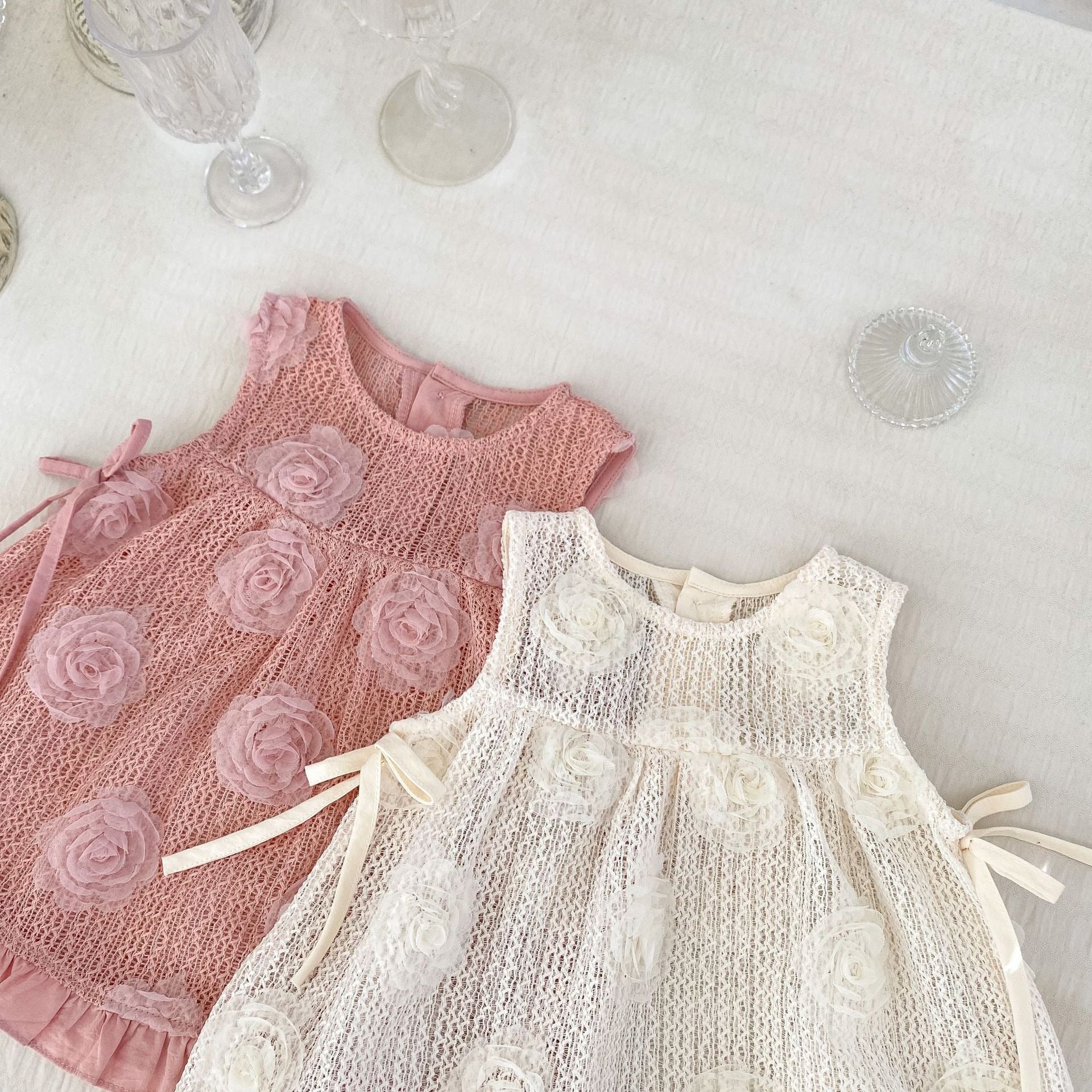 Layla 2-in-1 Baby Girls Romper and Dress Set – Soft Cotton Blend Outfit