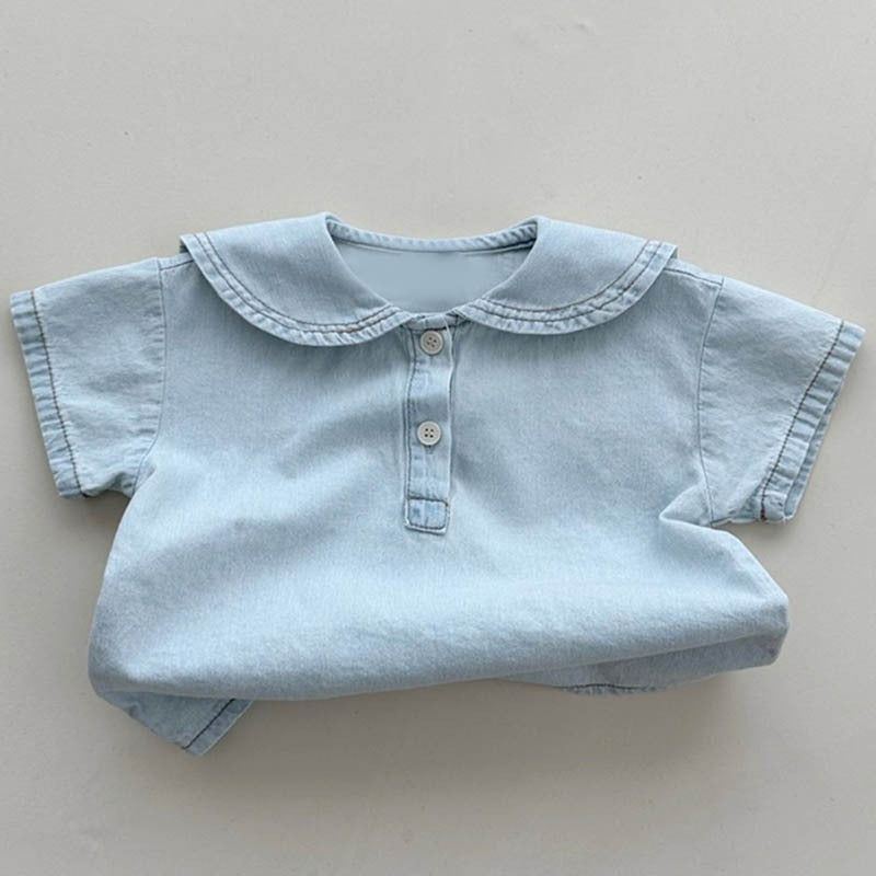 Lil Trendster Unisex Kids Denim Set – Stylish Cotton Blend Jacket and Pants Outfit