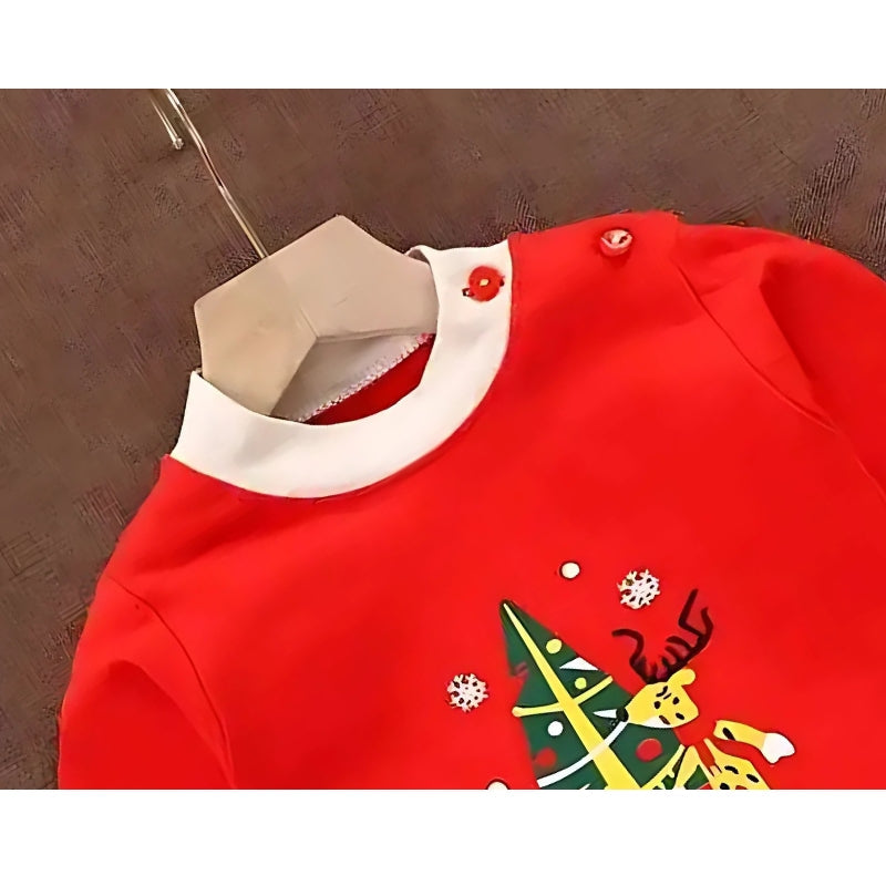 Little Boys and Girls Holiday Lounge Set – Soft Cotton Blend Christmas and New Year Outfit