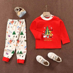 Little Boys and Girls Holiday Lounge Set – Soft Cotton Blend Christmas and New Year Outfit