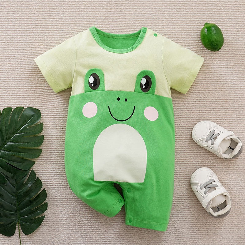 Charming Frog Baby Romper for Boys and Girls – Soft Cotton