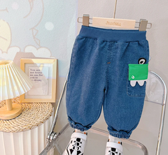 Little Dinosaur Boys Cotton T-Shirt and Jeans Set – Casual and Comfortable Outfit