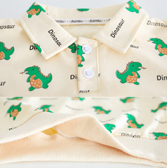 Little Dinosaur Boys Cotton T-Shirt and Jeans Set – Casual and Comfortable Outfit