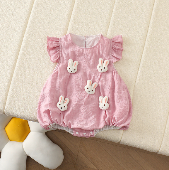 Little Frill Love Baby Girls Cotton Blend Romper – Soft and Stylish One-Piece Outfit