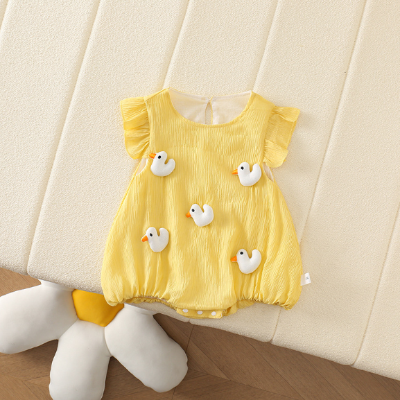 Little Frill Love Baby Girls Cotton Blend Romper – Soft and Stylish One-Piece Outfit