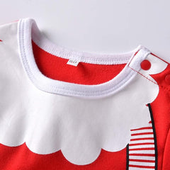 Little Santa Baby Boys Cotton Blend Romper Costume – Festive Holiday Outfit for Infants