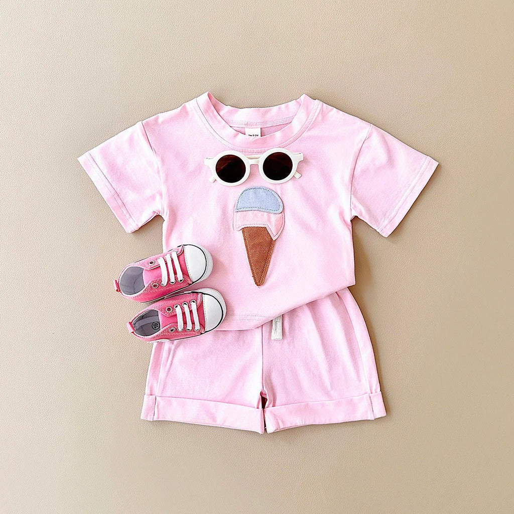 Little Scoops Boys and Girls Cotton Co-ord Set – Comfortable Two-Piece Outfit for Toddlers and Kids