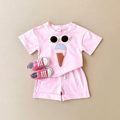 Little Scoops Boys and Girls Cotton Co-ord Set – Comfortable Two-Piece Outfit for Toddlers and Kids