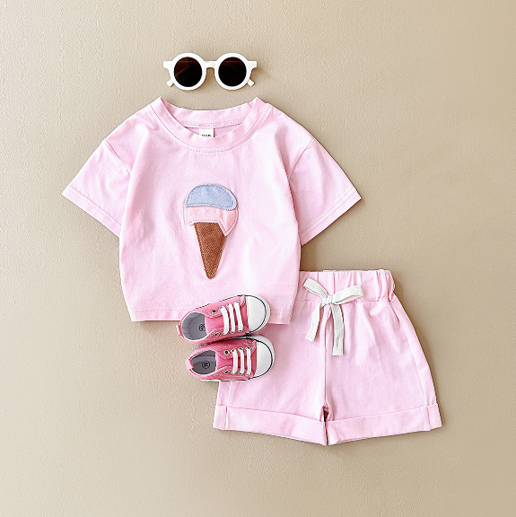 Little Scoops Boys and Girls Cotton Co-ord Set – Comfortable Two-Piece Outfit for Toddlers and Kids