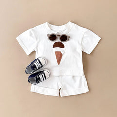 Little Scoops Boys and Girls Cotton Co-ord Set – Comfortable Two-Piece Outfit for Toddlers and Kids