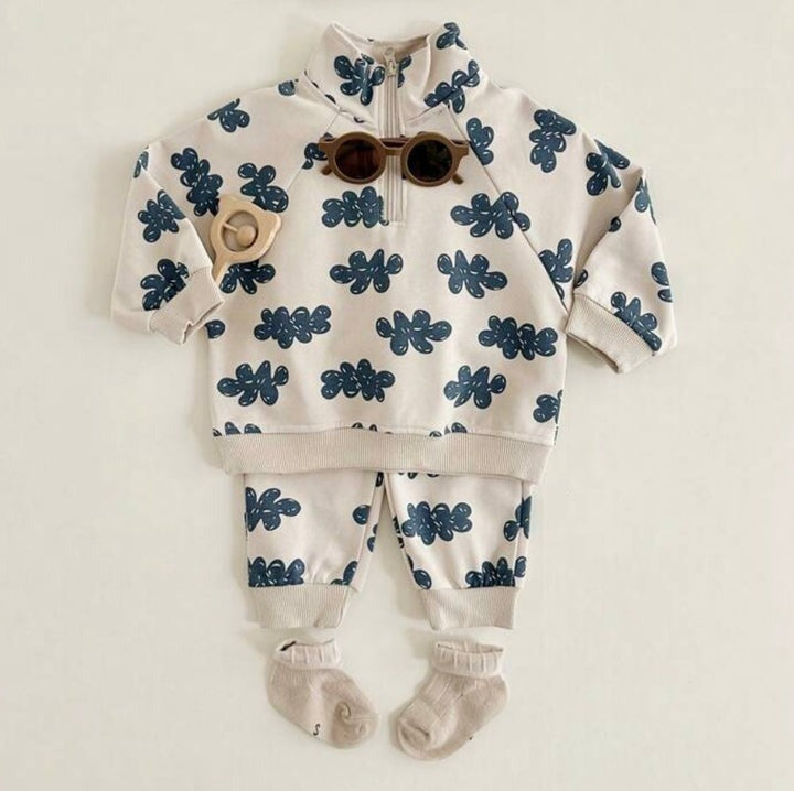 Little Sky Walker Girls and Boys Cotton Co-ords Set – Sweatshirt and Pants Outfit for Toddlers and Kids