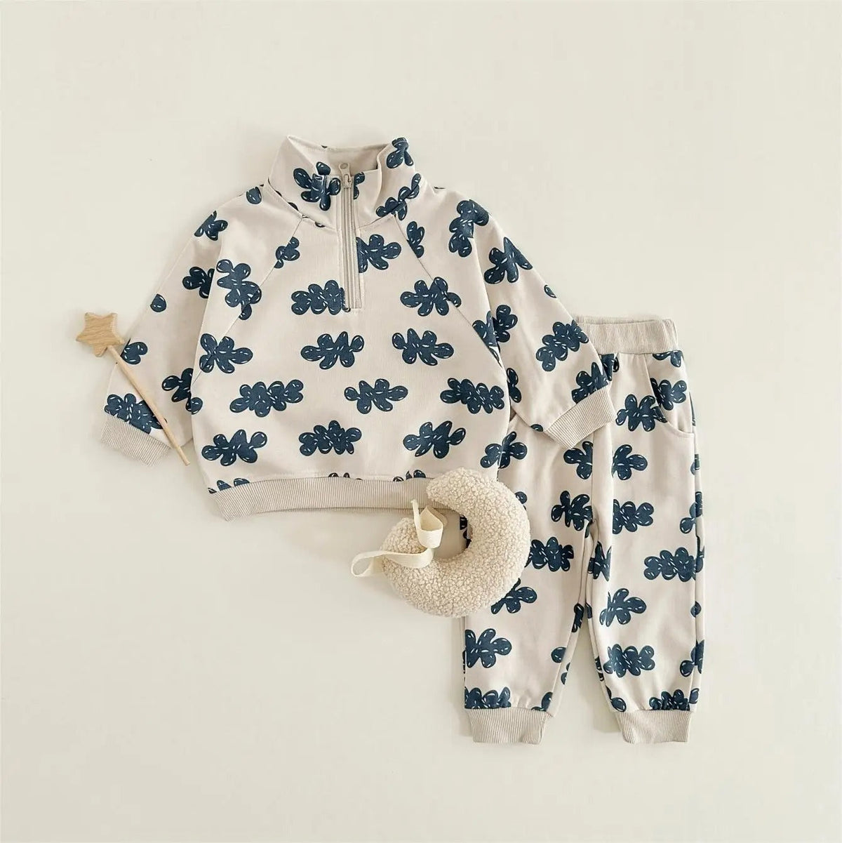 Little Sky Walker Girls and Boys Cotton Co-ords Set – Sweatshirt and Pants Outfit for Toddlers and Kids