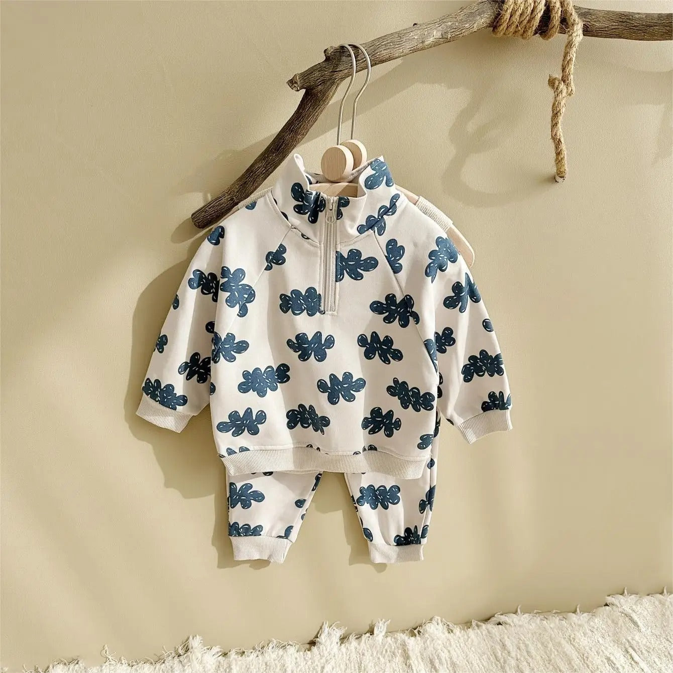 Little Sky Walker Girls and Boys Cotton Co-ords Set – Sweatshirt and Pants Outfit for Toddlers and Kids