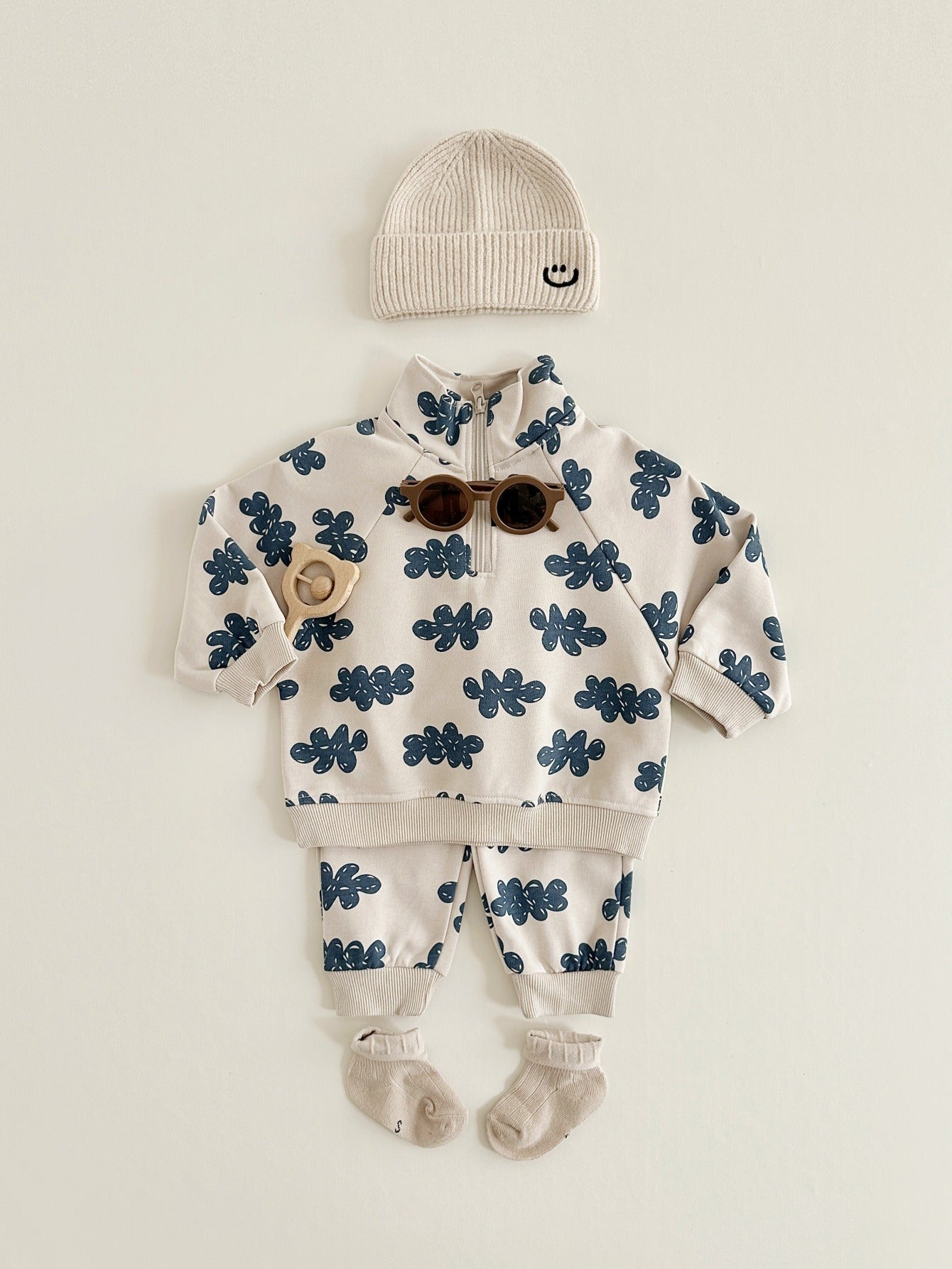 Little Sky Walker Girls and Boys Cotton Co-ords Set – Sweatshirt and Pants Outfit for Toddlers and Kids