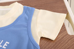 Little Stylist Boys Cotton Outfit Set – Comfortable Two-Piece Clothing for Toddlers and Kids
