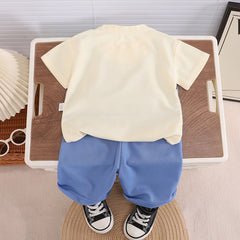 Little Stylist Boys Cotton Outfit Set – Comfortable Two-Piece Clothing for Toddlers and Kids