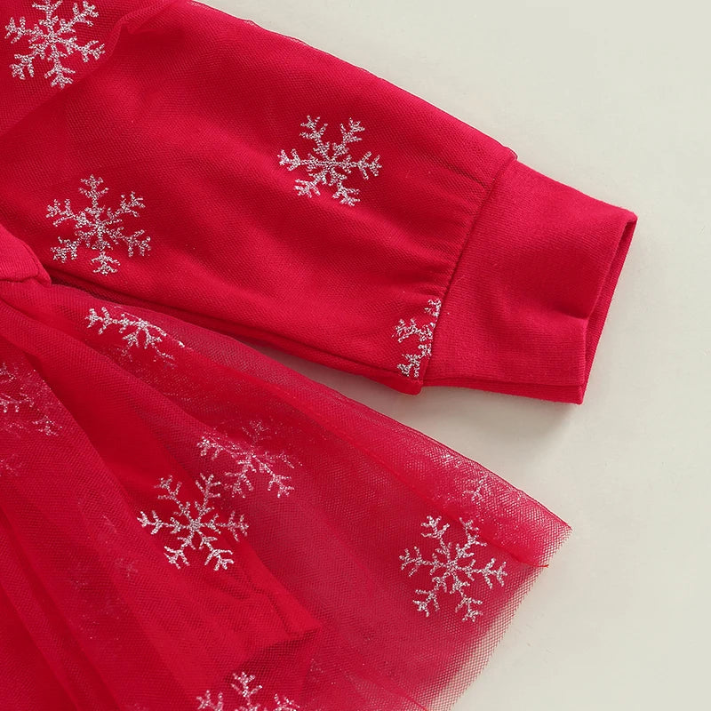 Merry Christmas Baby Girls Romper Dress with Bow – Festive Cotton Blend Outfit