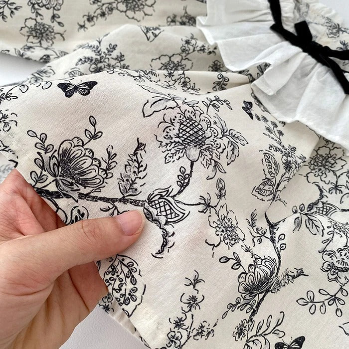 Mia Baby Girls Two-Piece Cotton Outfit – Lovely Top and Bottom Set for Infants and Toddlers