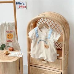 Mini Sunshine Baby Boys Cotton Romper – Soft Breathable Infant Jumpsuit for Everyday Wear