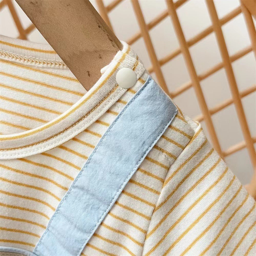 Mini Sunshine Baby Boys Cotton Romper – Soft Breathable Infant Jumpsuit for Everyday Wear