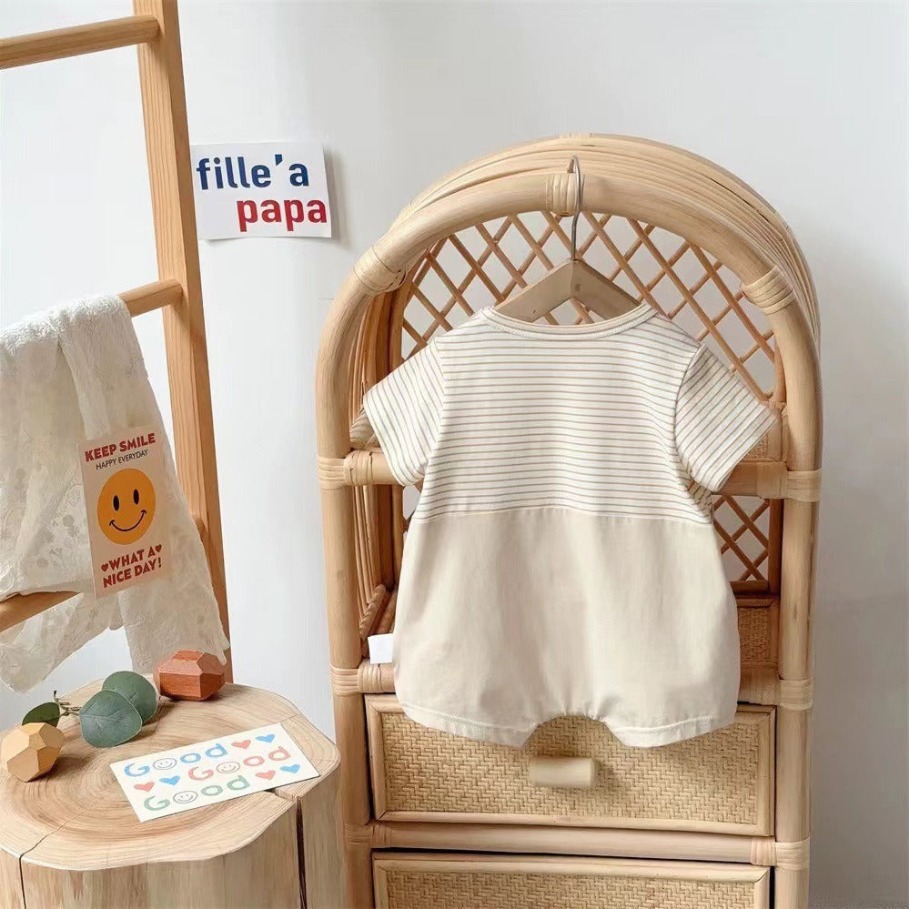 Mini Sunshine Baby Boys Cotton Romper – Soft Breathable Infant Jumpsuit for Everyday Wear
