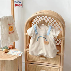 Mini Sunshine Baby Boys Cotton Romper – Soft Breathable Infant Jumpsuit for Everyday Wear