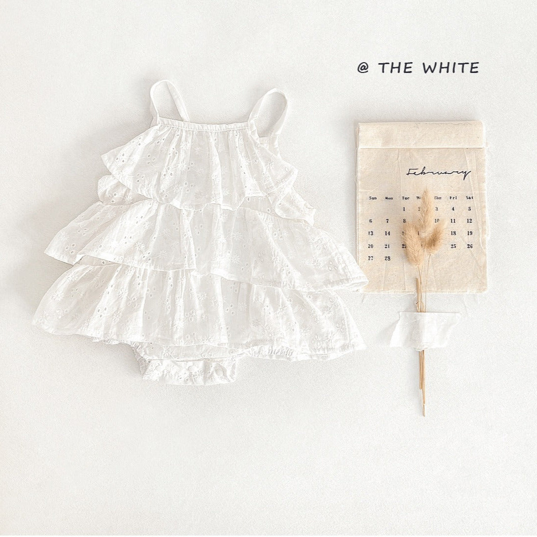 Riley Baby Girls Breathable Cotton Romper Dress – Lightweight Summer Outfit