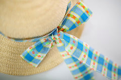 Baby Girls Blue Checkered Picnic Dress with Hat – Cotton Lined Outfit