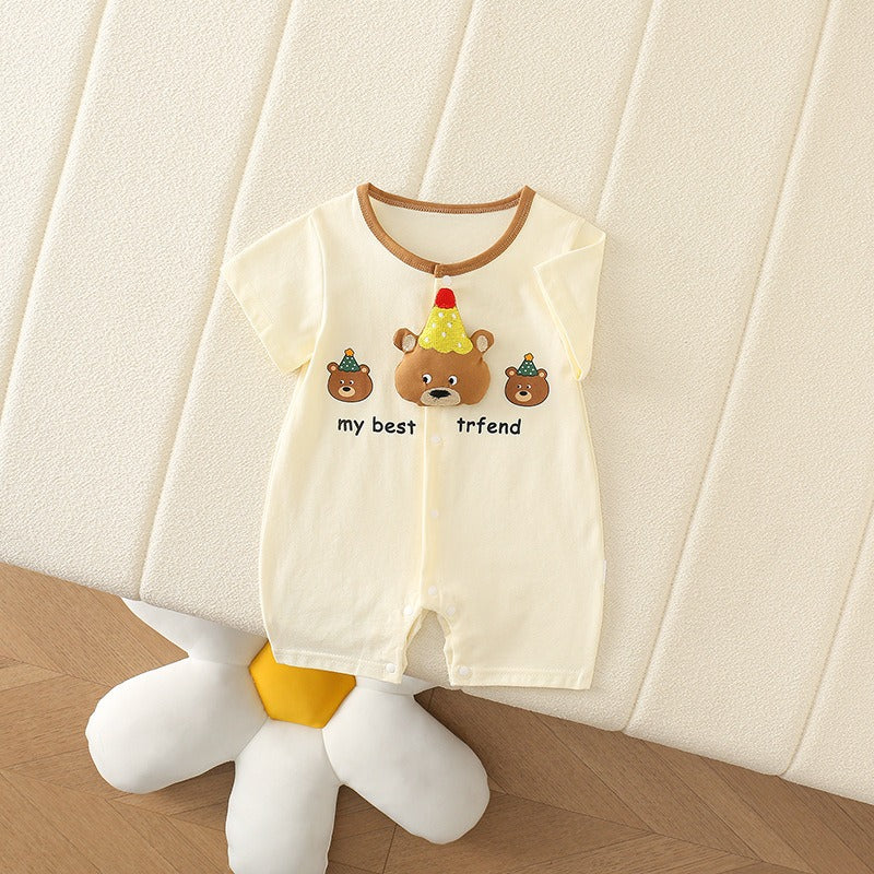 My Best Friend Bear Baby Boys and Girls Romper – Soft Cotton Infant Outfit