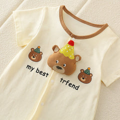 My Best Friend Bear Baby Boys and Girls Romper – Soft Cotton Infant Outfit