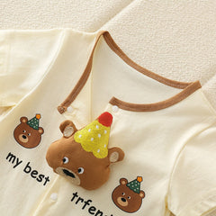 My Best Friend Bear Baby Boys and Girls Romper – Soft Cotton Infant Outfit