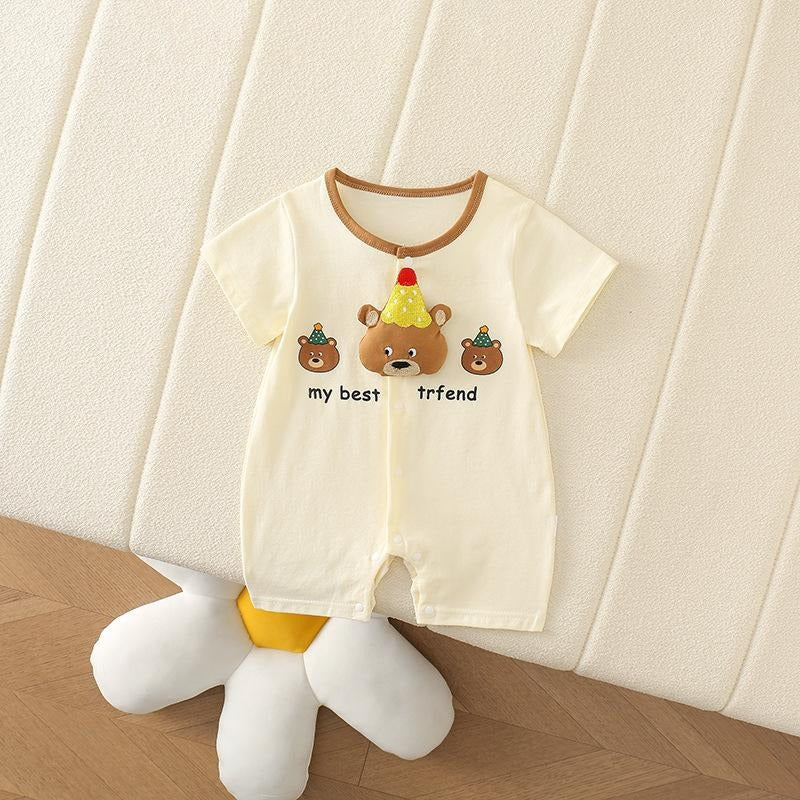My Best Friend Bear Baby Boys and Girls Romper – Soft Cotton Infant Outfit