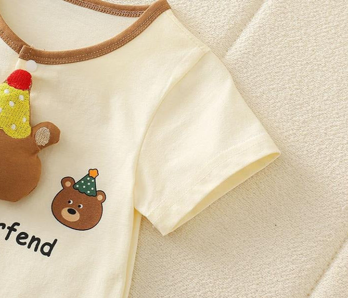 My Best Friend Bear Baby Boys and Girls Romper – Soft Cotton Infant Outfit