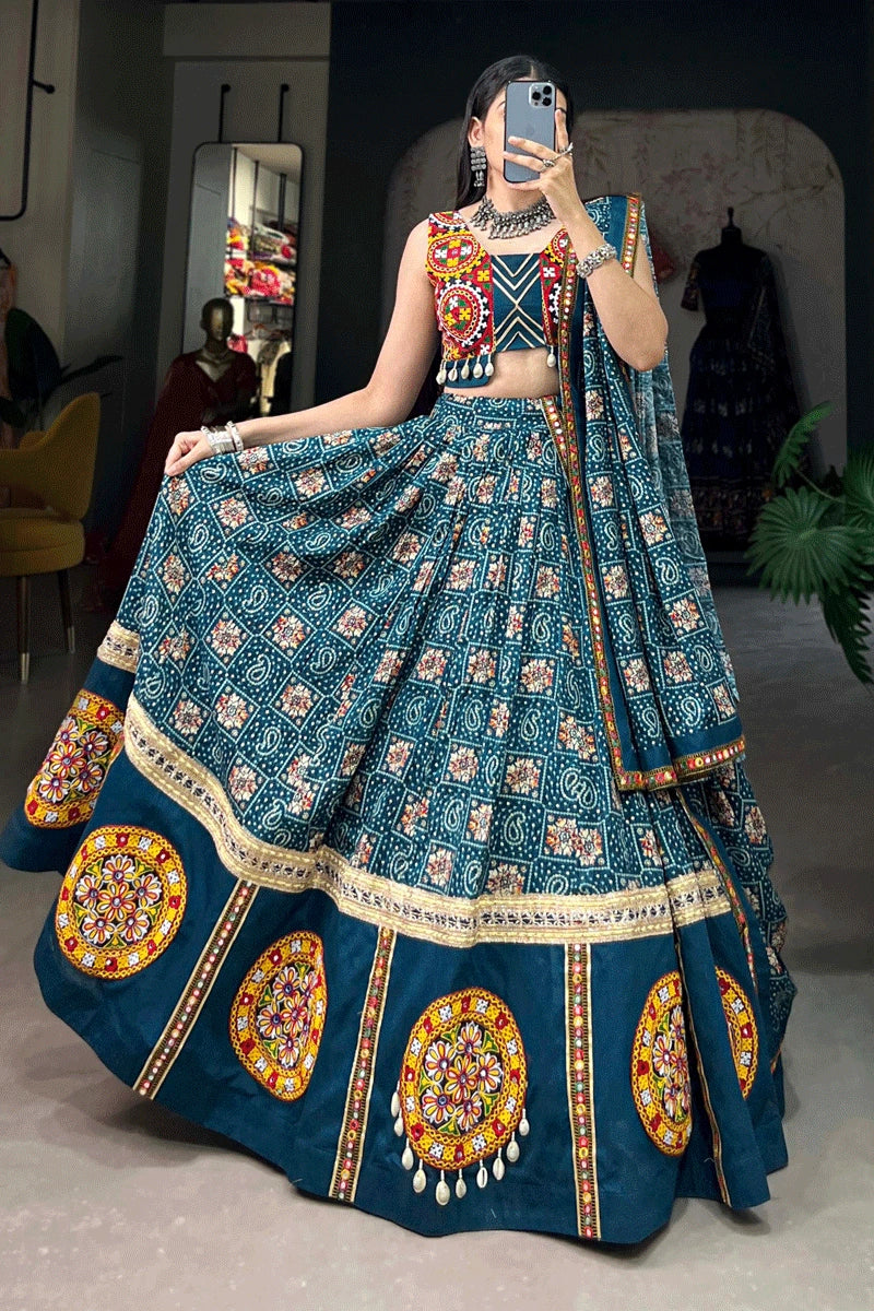 Navratri Special Bandhani Print Chaniya Choli