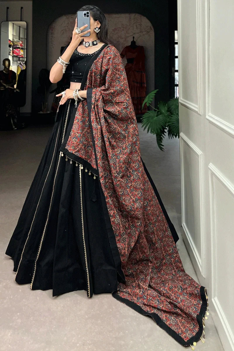 Heavy Flair Black Chaniya Choli For Navratri