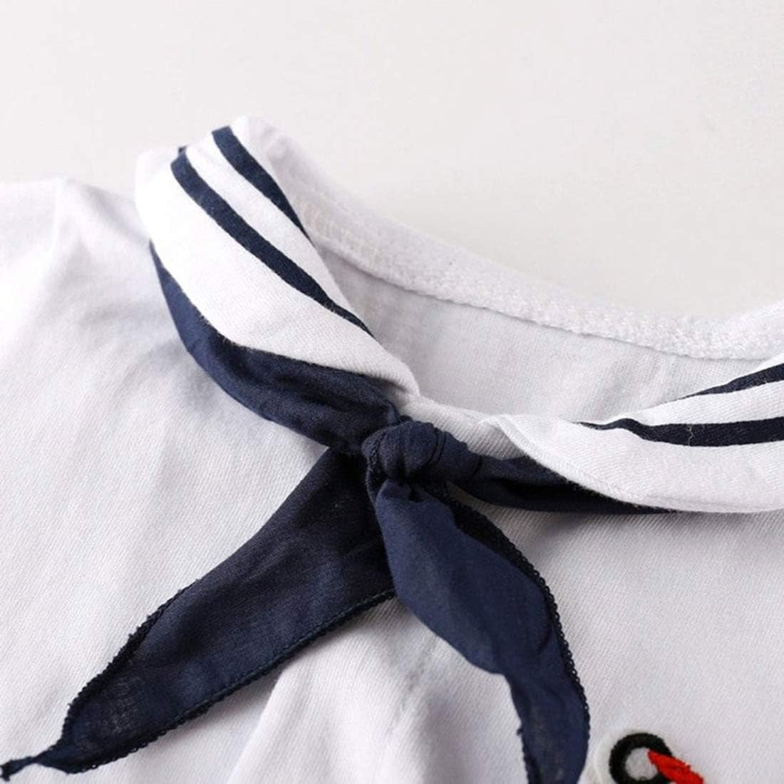 Navy Baby Girls and Boys Sailor Romper – Cotton Nautical Outfit for Infants
