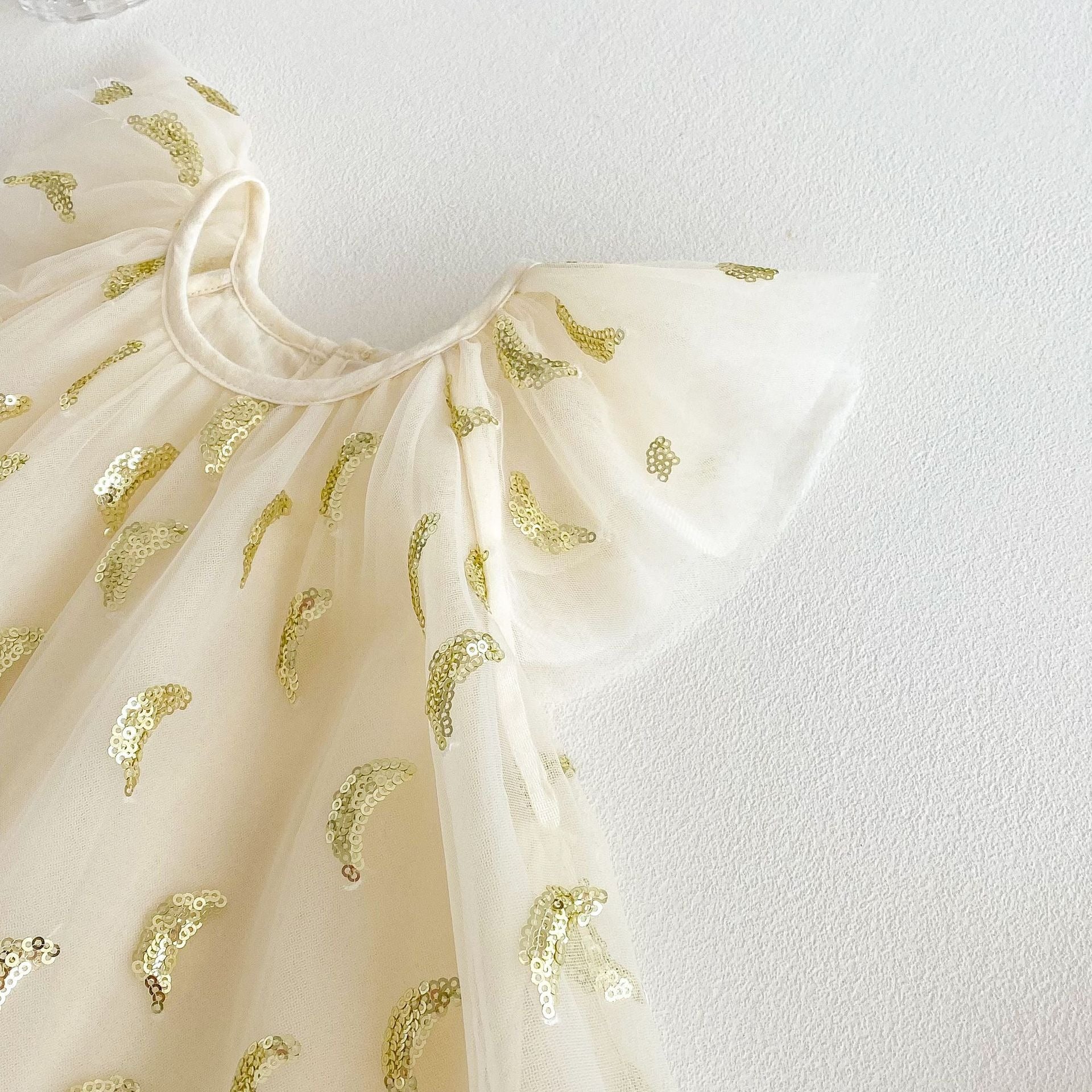 Baby Girls Sequin Party Dress – Soft Cotton Lined Princess Outfit
