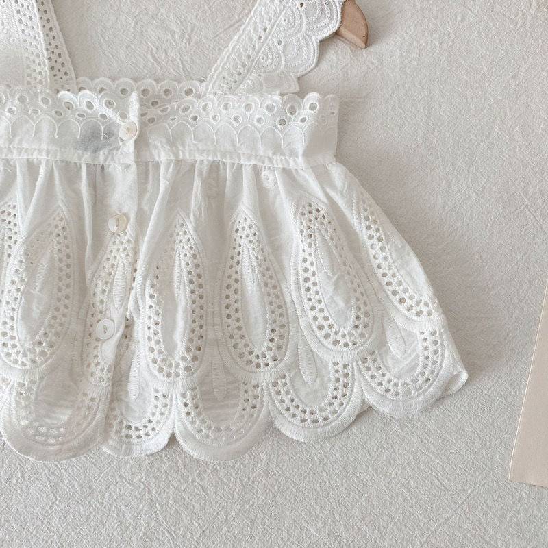 Ivory Love Baby Girls Top and Skorts Set – Cotton and Denim Two-Piece Outfit