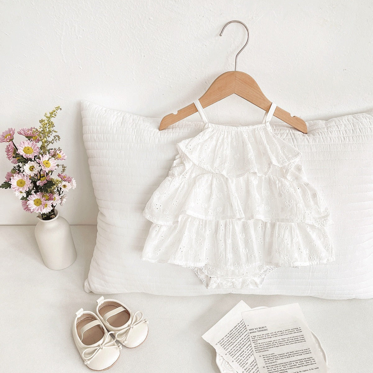 Riley Baby Girls Breathable Cotton Romper Dress – Lightweight Summer Outfit