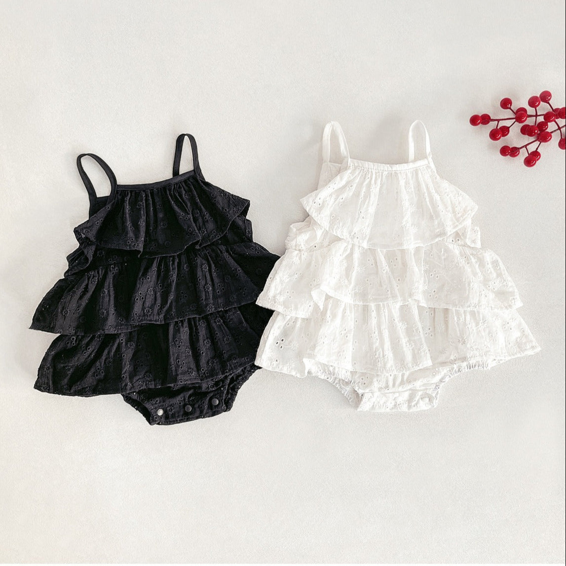 Riley Baby Girls Breathable Cotton Romper Dress – Lightweight Summer Outfit